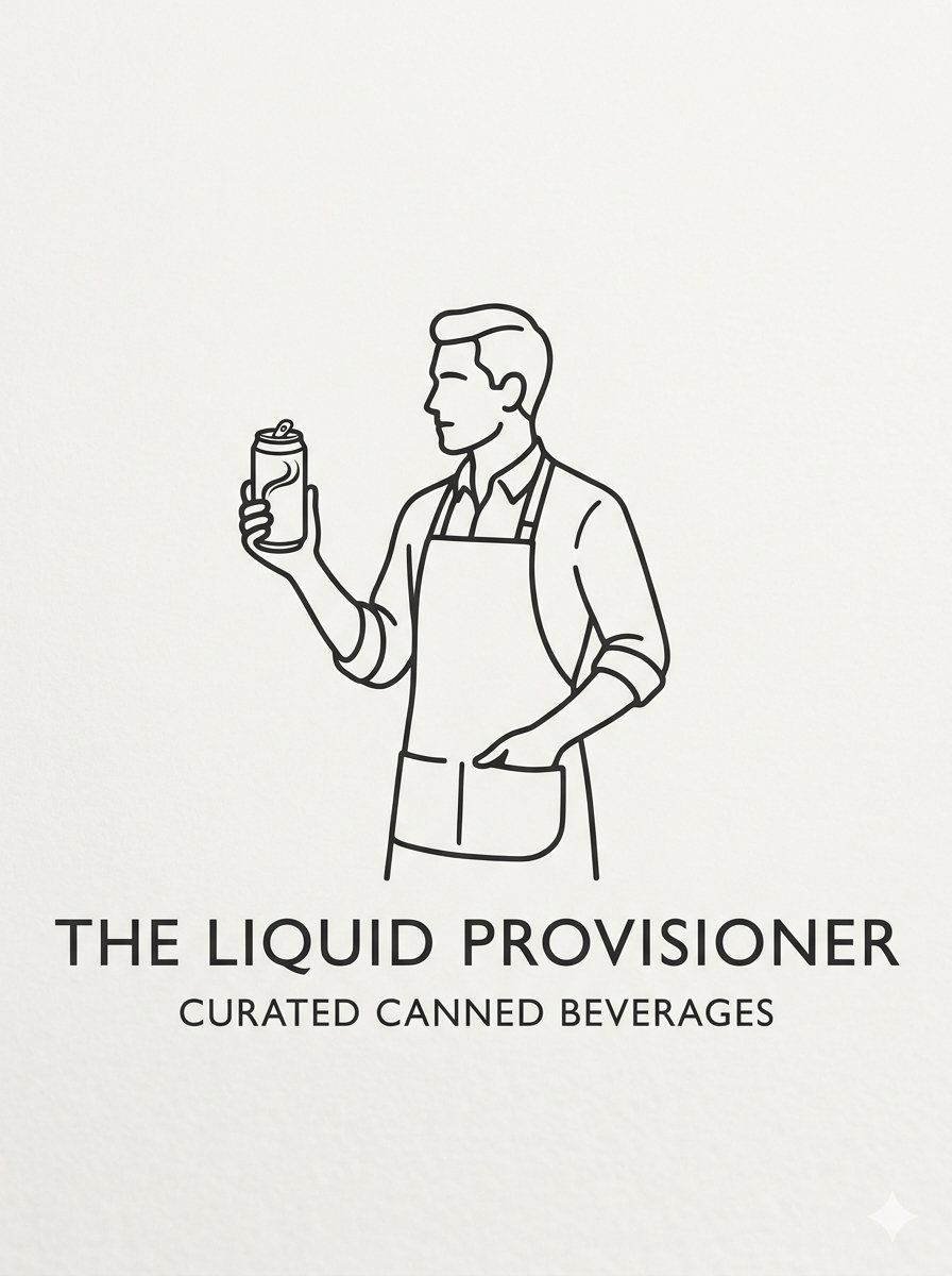 The Liquid Provisioner logo, an illustrated provisioner holding a can